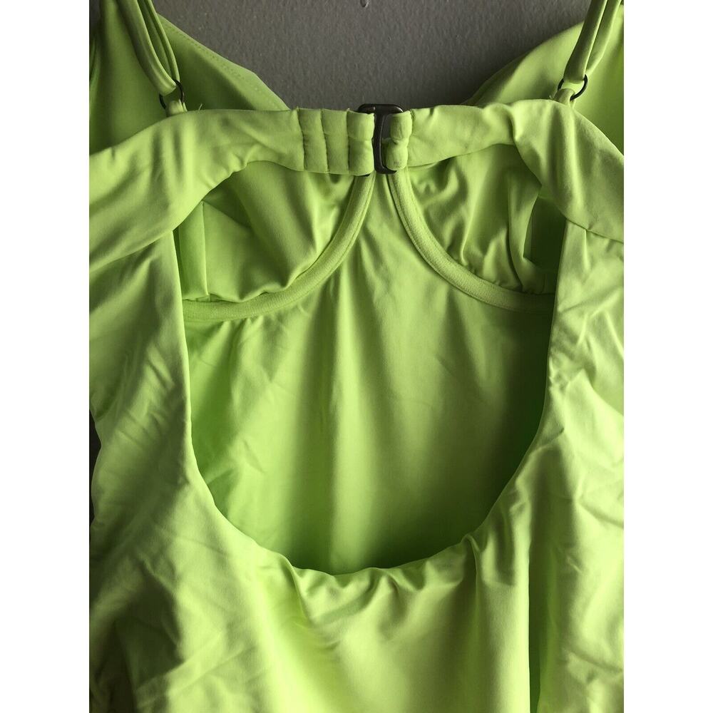 NEW Andie Swim The Bermuda One Piece Swimsuit Neon Yellow Size Large - Picture 8 of 11